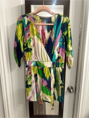 charlie jade Multicolor Abstract Stripe Blouse